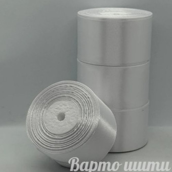 Лента атласная 5см (33м) белая