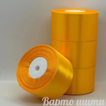 Лента атласная 5см (33м) желтая кукуруза