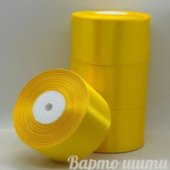 Стрічка атласна 5см (33м) жовта