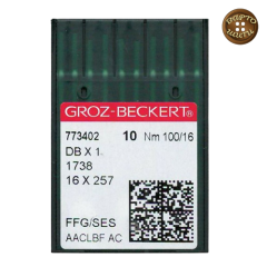 Голки DВх1 №100 GROZ-BECKERT з тонкою колбою, для промислових швейних машин.