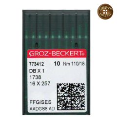 Голки DВх1 №110 GROZ-BECKERT з тонкою колбою, для промислових швейних машин.