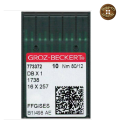 Голки DВх1 №80 GROZ-BECKERT з тонкою колбою, для промислових швейних машин.
