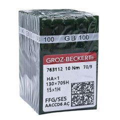 Голки HAx1 №70 GROZ-BECKERT зі зрізанню колбою, для побутових швейних машин.