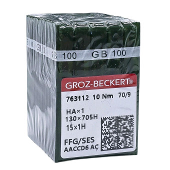 Иглы НАх1 №70 GROZ-BECKERT со срезаной колбой , для бытовых швейных машин.