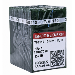 Голки HAx1 №110 GROZ-BECKERT зі зрізанню колбою, для побутових швейних машин.