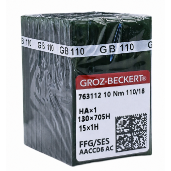 Иглы НАх1 №110 GROZ-BECKERT со срезаной колбой , для бытовых швейных машин.