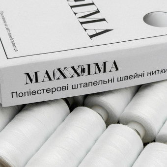 Нитки швейні поліестерові 40/2, 400 ярдів (365м) білі