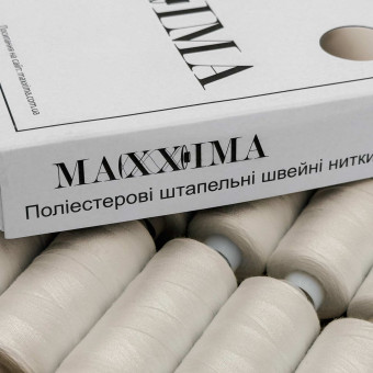 Нитки швейні поліестерові 40/2, 400 ярдів (365м) молочні
