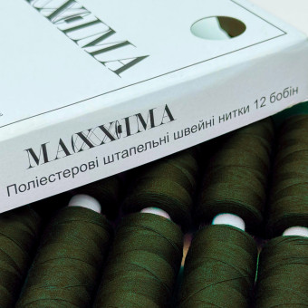 Нитки швейні поліестерові 40/2, 400 ярдів (365м) хакі