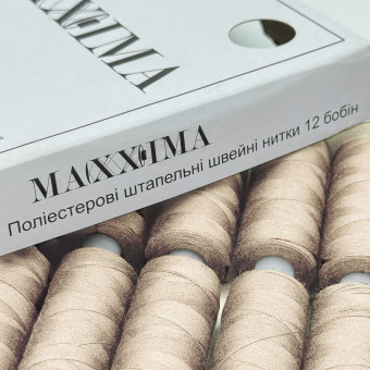 Нитки швейні поліестерові 40/2, 400 ярдів (365м) бежеві