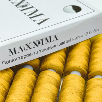 Нитки швейні поліестерові 40/2, 400 ярдів (365м) жовті