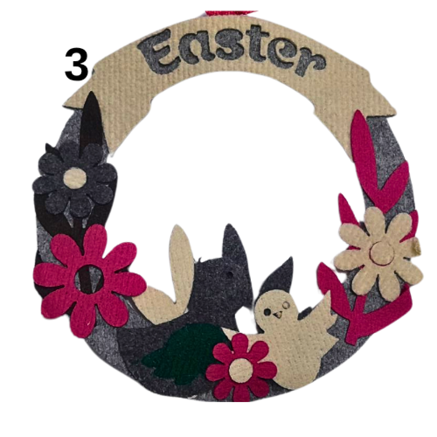Пасхальні, великодні, декоративні віночки "Еaster" з фетру