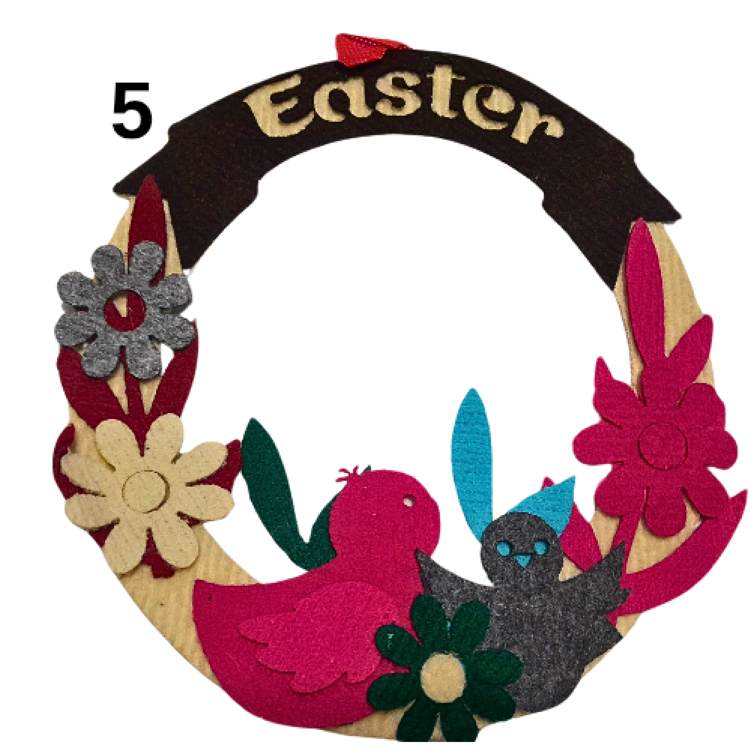 Пасхальні, великодні, декоративні віночки "Еaster" з фетру