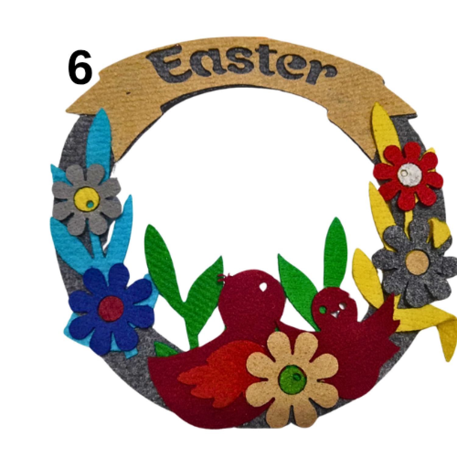 Пасхальні, великодні, декоративні віночки "Еaster" з фетру