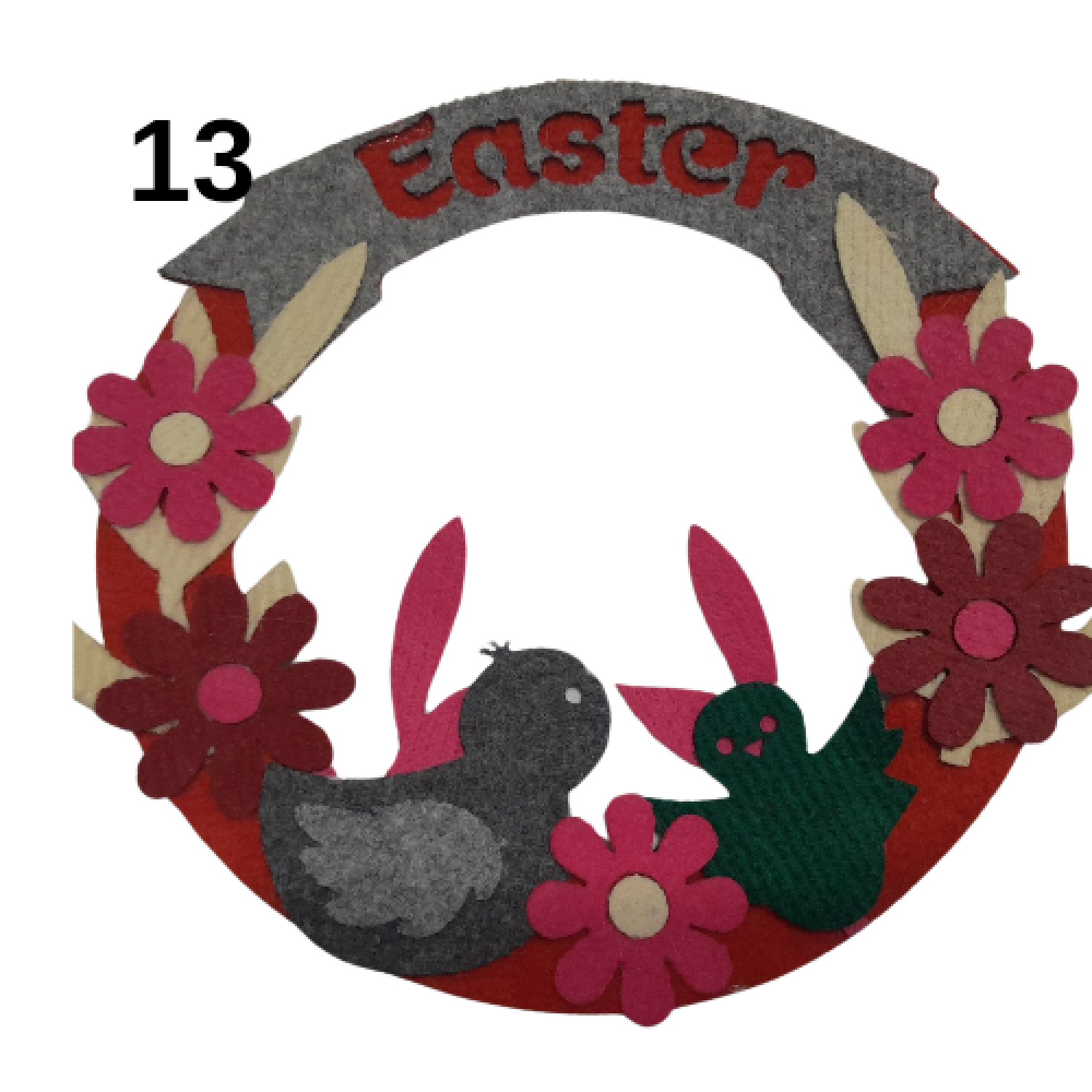 Пасхальні, великодні, декоративні віночки "Еaster" з фетру