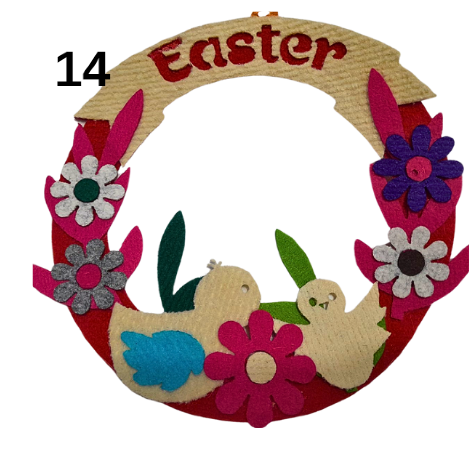 Пасхальні, великодні, декоративні віночки "Еaster" з фетру