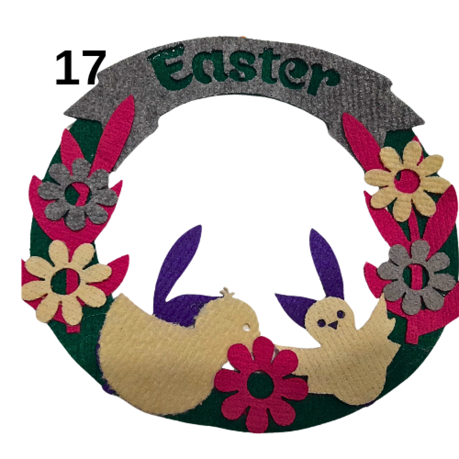 Пасхальні, великодні, декоративні віночки "Еaster" з фетру