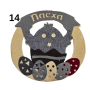 Пасхальні , великодні, декоративні віночки "Пасха" з фетру